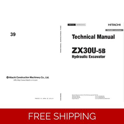 HITACHI ZX30U-5B EXCAVATOR TECHNICAL MANUAL HITACHI ZX30U-5B EXCAVATOR TECHNICAL MANUAL